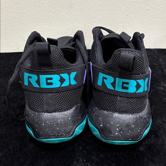 Reebok Black Sneakers with Purple and Teal Accents - Picture 2 of 7